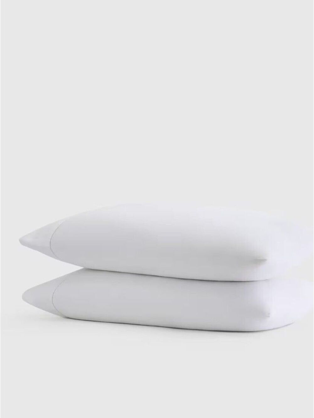 Quince Signature Giza Cotton Sateen King Pillowcase Set White 2-Pc New